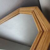 Light oak wooden mirror 80s 52x35cm