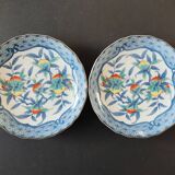 Pair of Asian plates decoration pomegranates