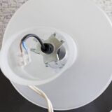 Lampe de table vintage en verre blanc