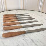 Set of 7 horn knives 50s