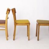 Lot de 6 chaises de salle à manger allemandes vintage, années 1950-1960 | Structure en hêtre