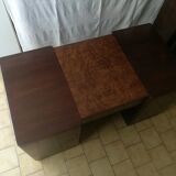 Art deco desk in rosewood and magnifying glass