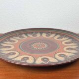 Large vintage ceramic wall plate from KMK Keramik Manufaktur Kupfermühle, 1970s.