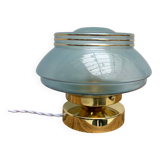 Vintage blue opaline table lamp