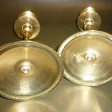 Pair of gilded brass candlesticks