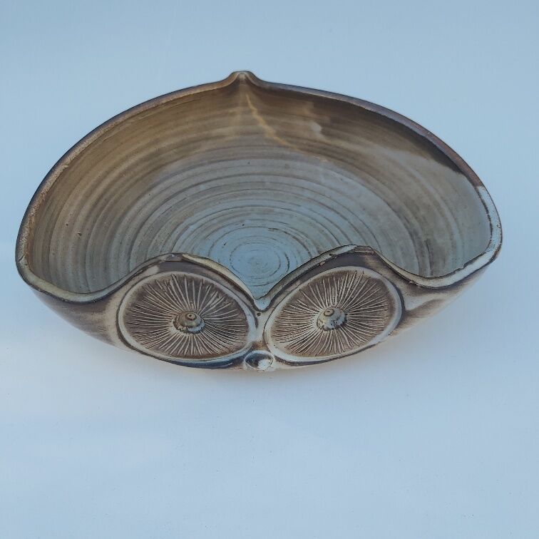 Vintage Owl ceramic pocket