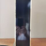 Vintage square black and brass lamp base