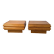 Pair of elm bedside tables Maison Regain