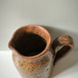 Vintage rustic handcrafted stoneware pitcher carafe