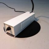 Italian desk lamp in white & black, 1980’s