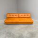 Cognac leather daybed / sofa, 1960s