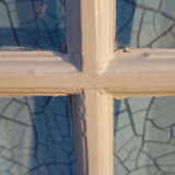 Lot of a double oak glass door