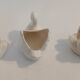 White porcelain swan table planters 1950/1960.