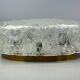 60s 70s ceiling lamp Plafoniere Flush Mount Ice Glass Hillebrand Germany