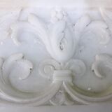 Old fireplace XIX° white marble