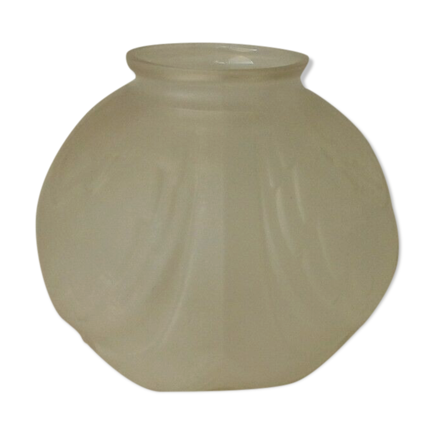 Compressed glass ball vase france art deco