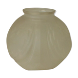 Compressed glass ball vase france art deco