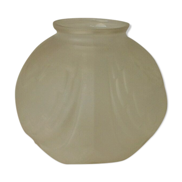 Vase boule en verre compresse France art deco