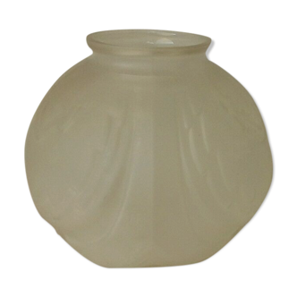 Compressed glass ball vase france art deco