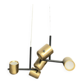 Suspension B Lux noir er doré en laiton