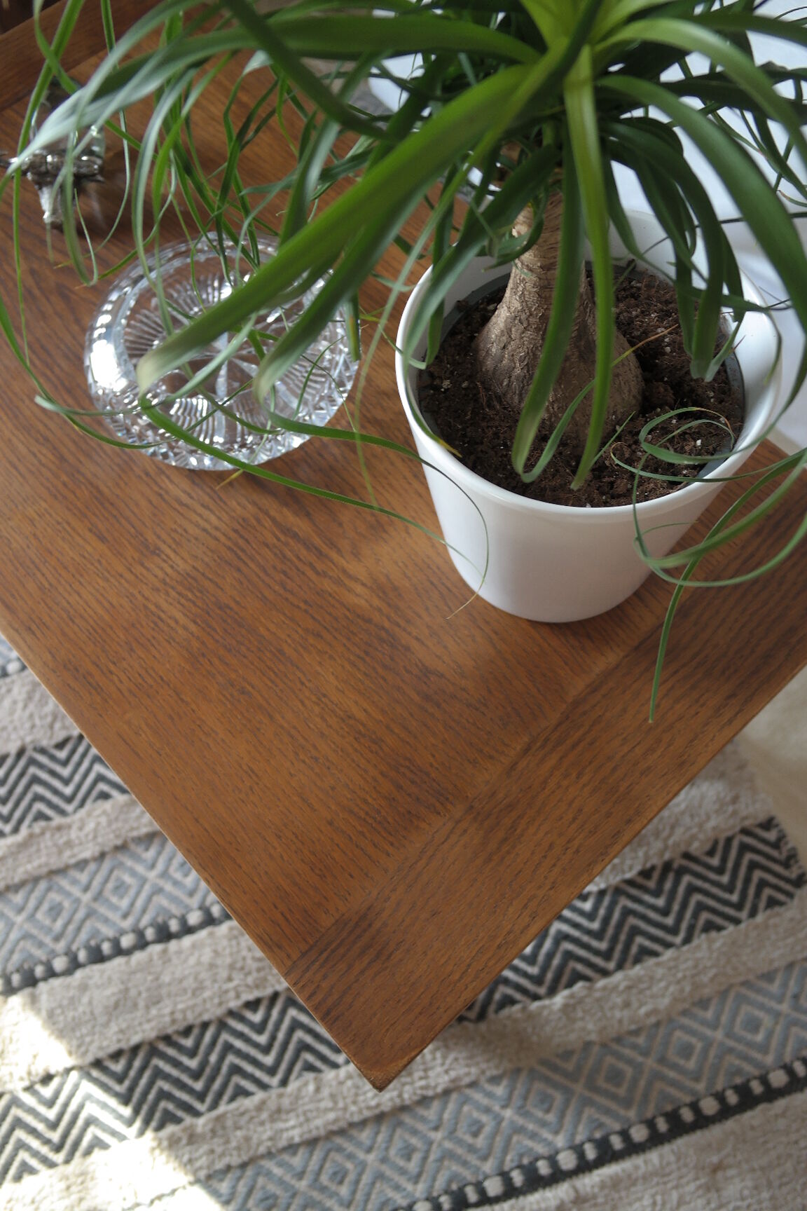 Country coffee table western vintage oak