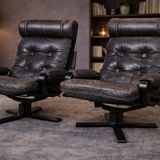 Vintage Pair of Spinning (Swivel) Armchairs — Second Half of the 20th