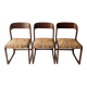 Set of 3 Baumann chairs, model bémol nicknamed sled.