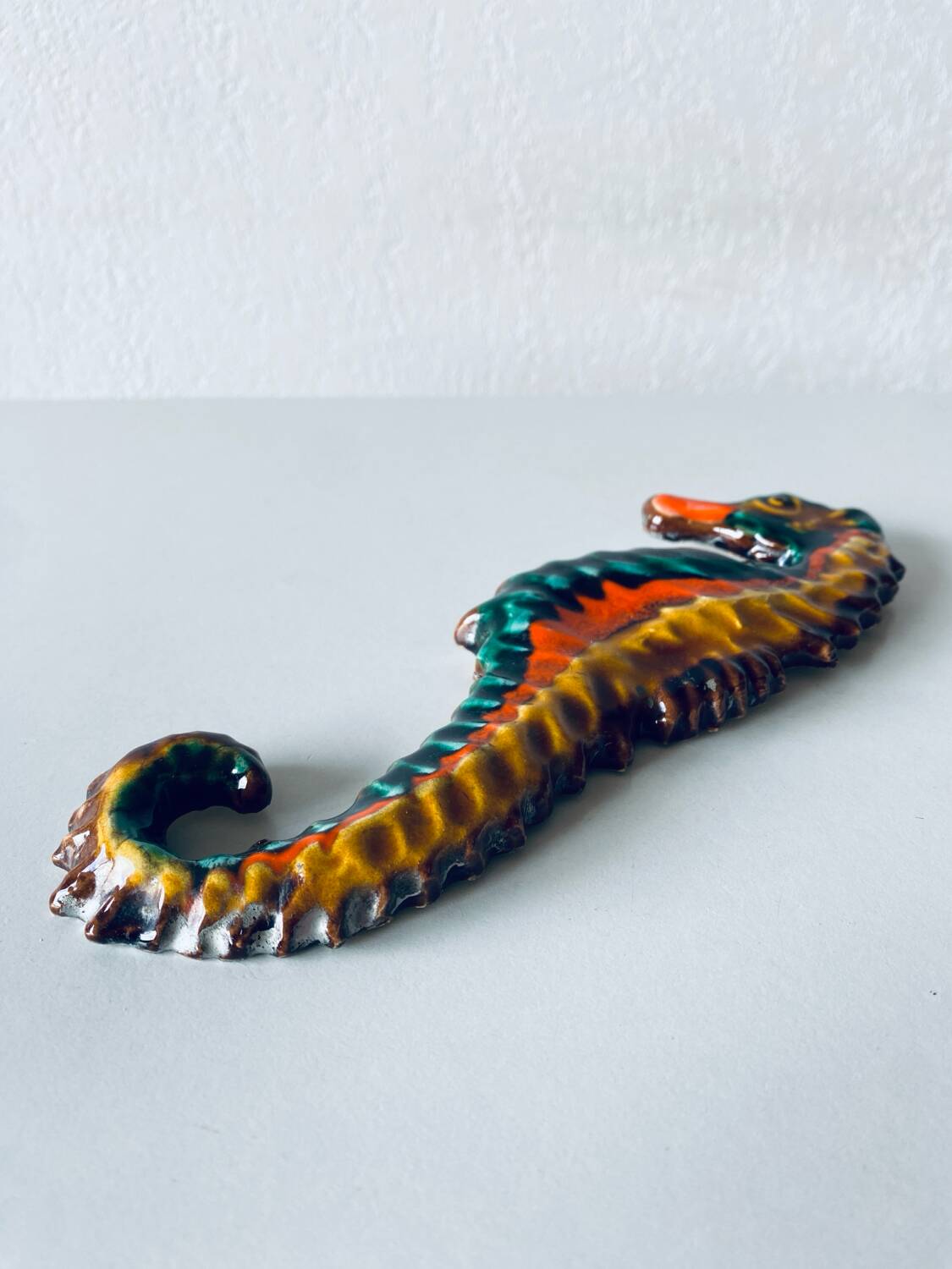 Ceramic wall seahorse
