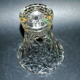Vintage carved glass vase - Flared cornet shape - 15.5 cm
