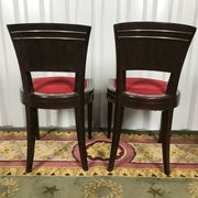 Paire de chaises époque Art Déco velours rouge