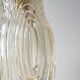 Amber cut glass tulip lamp