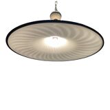 Italian black & white murano glass light pendant