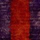 Vintage Hand-Knotted Shag Pile Tulu Rug in Red and Purple, 100% Mohair Wool