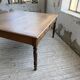 Grande table de ferme XL chêne « carrée » conférence 1950