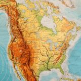 German geography wall map