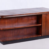 Restored art deco writing desk, Germany, 1930s, revived polish