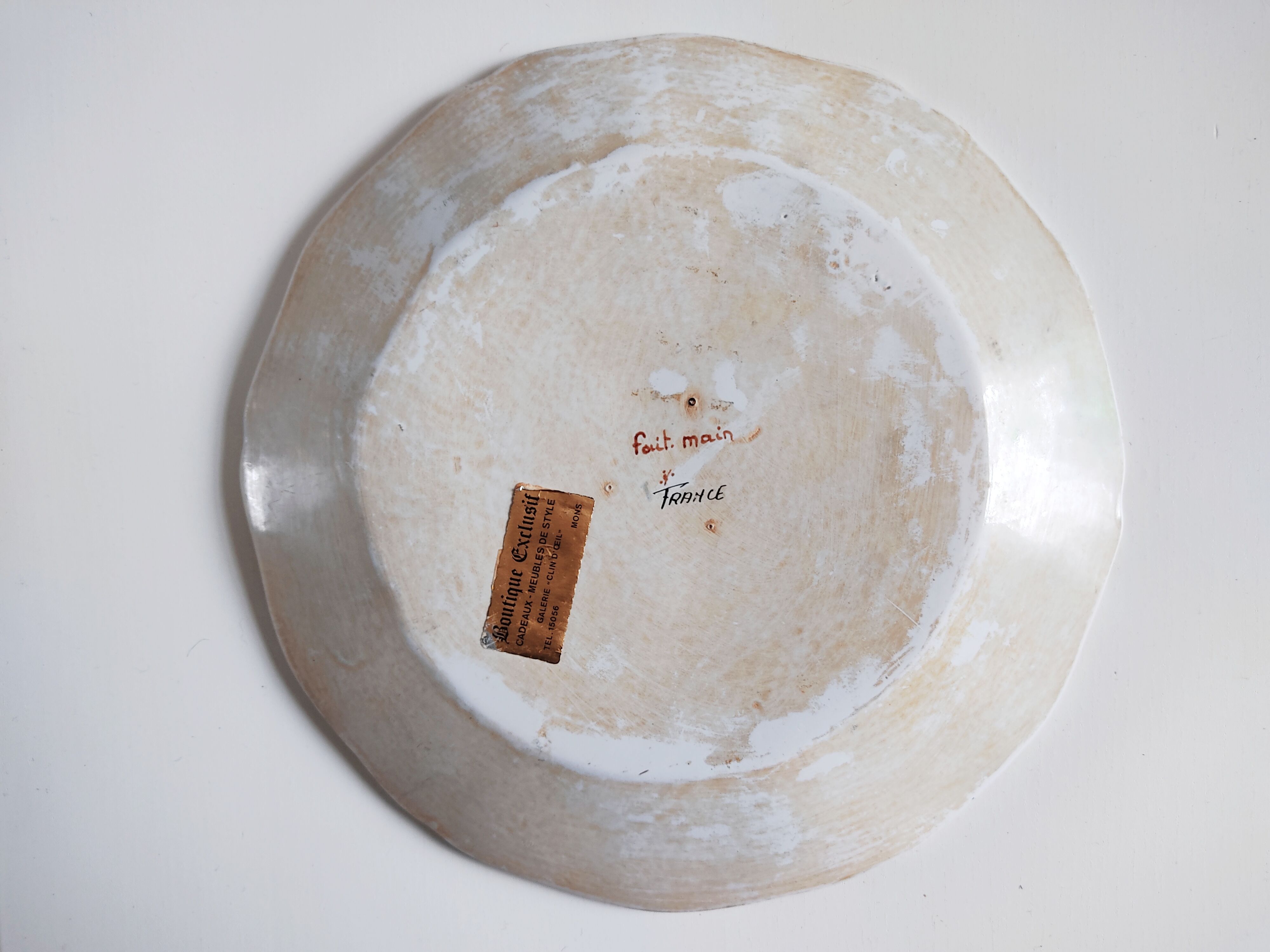 Hand-painted earthenware plate