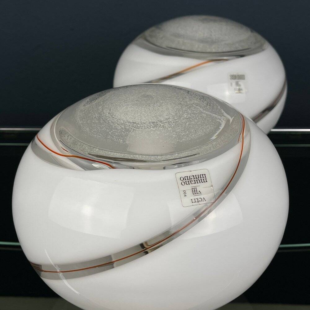 Murano glass table lamps Vetri Murano 004, Italy, 1970s, set of 2