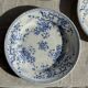 Set of 3 blue plates from Gien pottery, Fleurette model, D22.5.