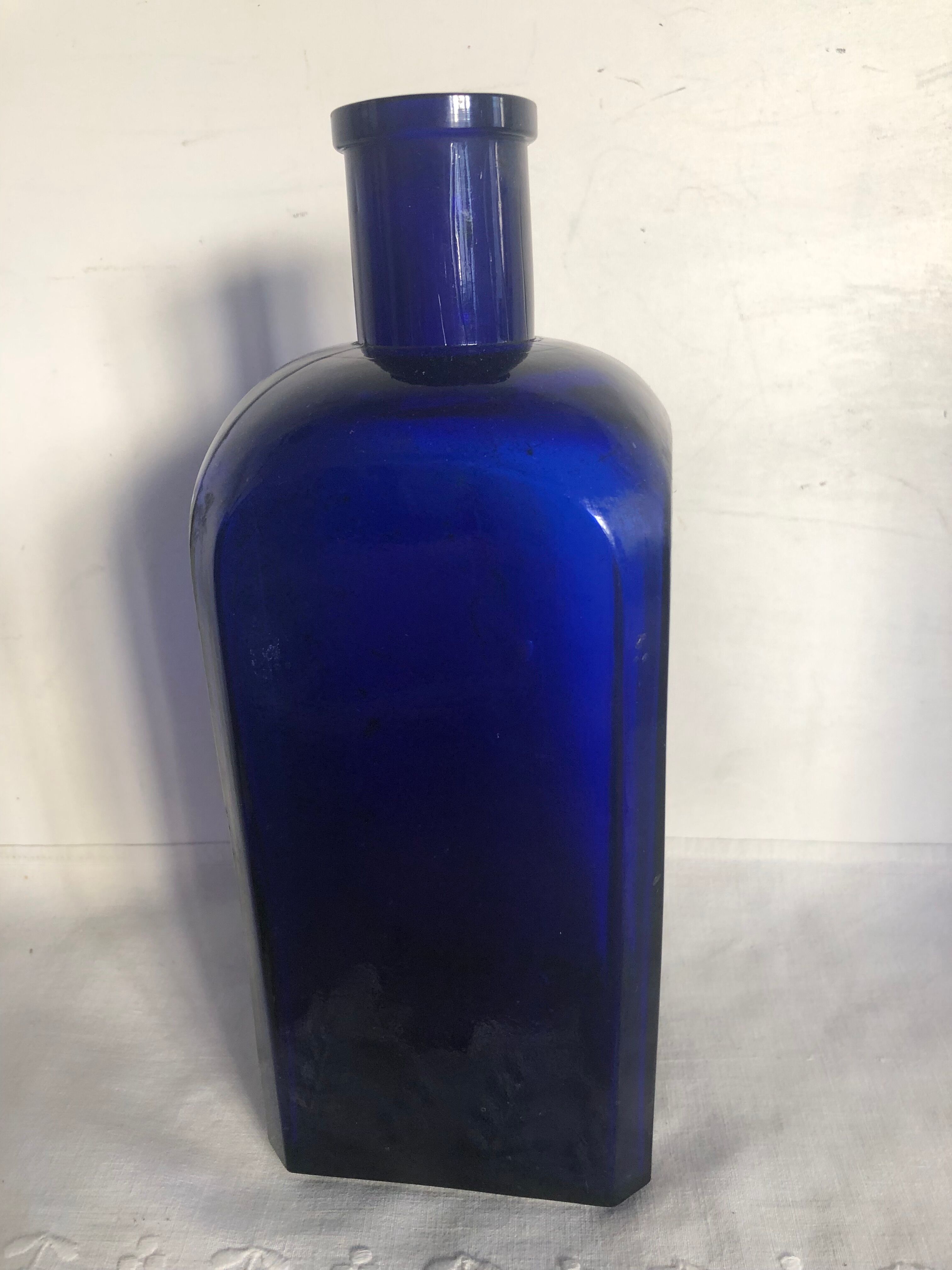 Bottle, blue decanter