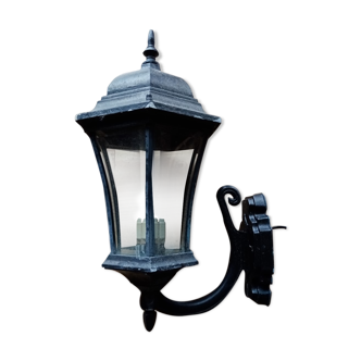 Outdoor wall lantern vintage cast aluminum