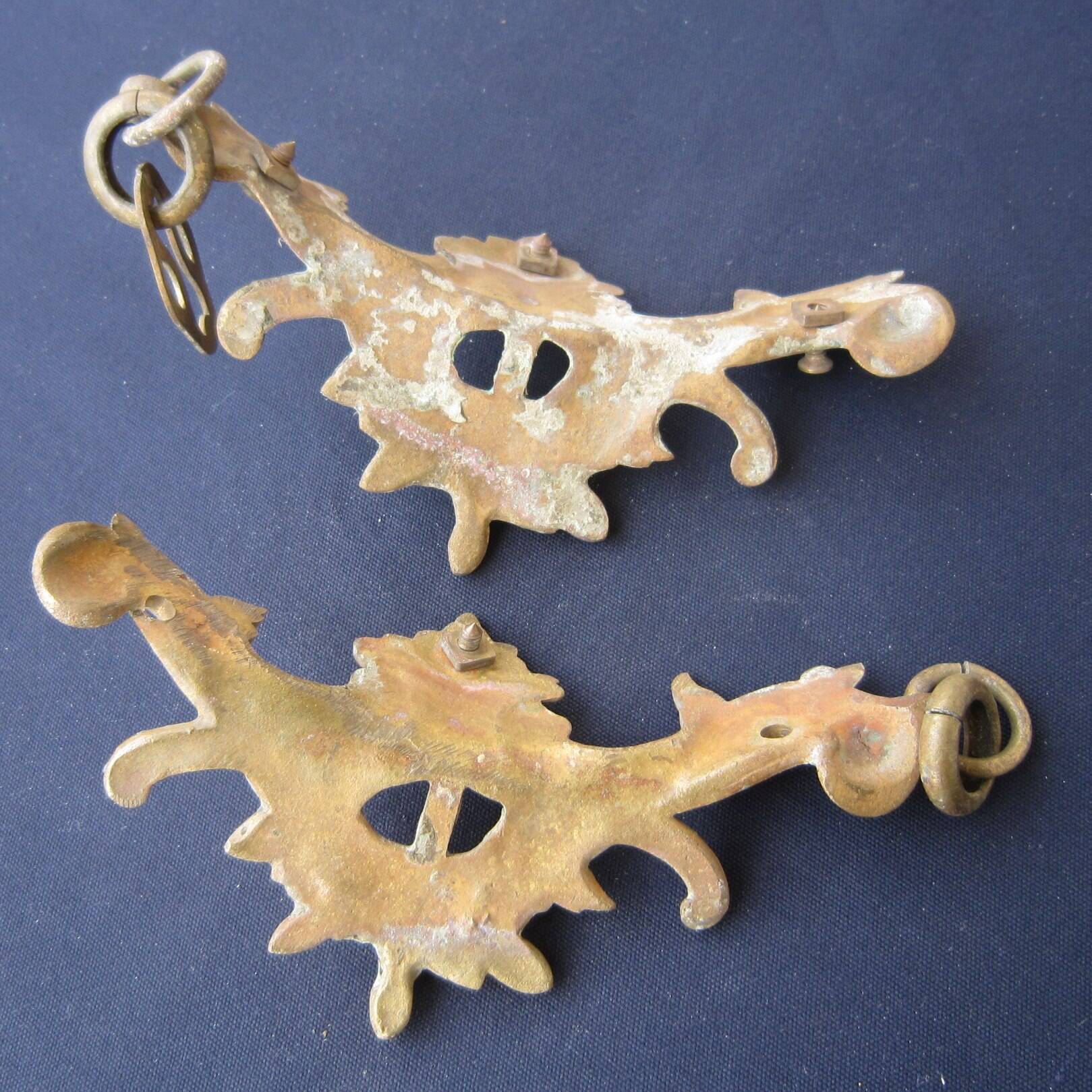 Set of 2 curved furniture bronze