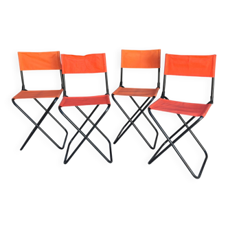 Set of 4 "vintage" folding camping seats
