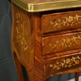 Bedside table in rosewood and palisander, Louis XV style – Late 19th century