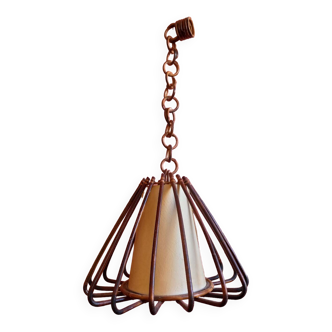 Vintage rattan pendant light