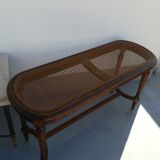 Piano bench in caning