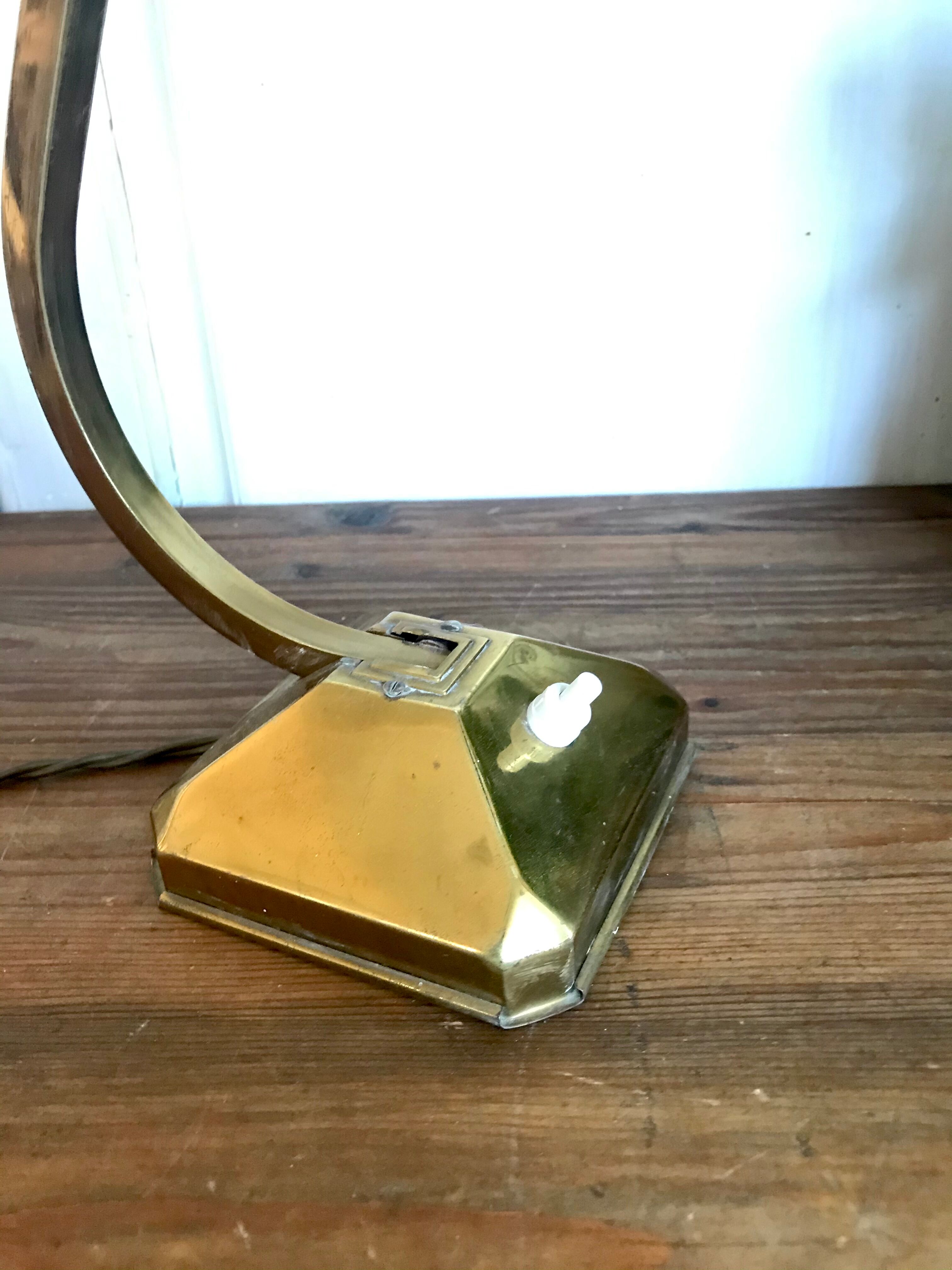 Art Deco brass desk lamp