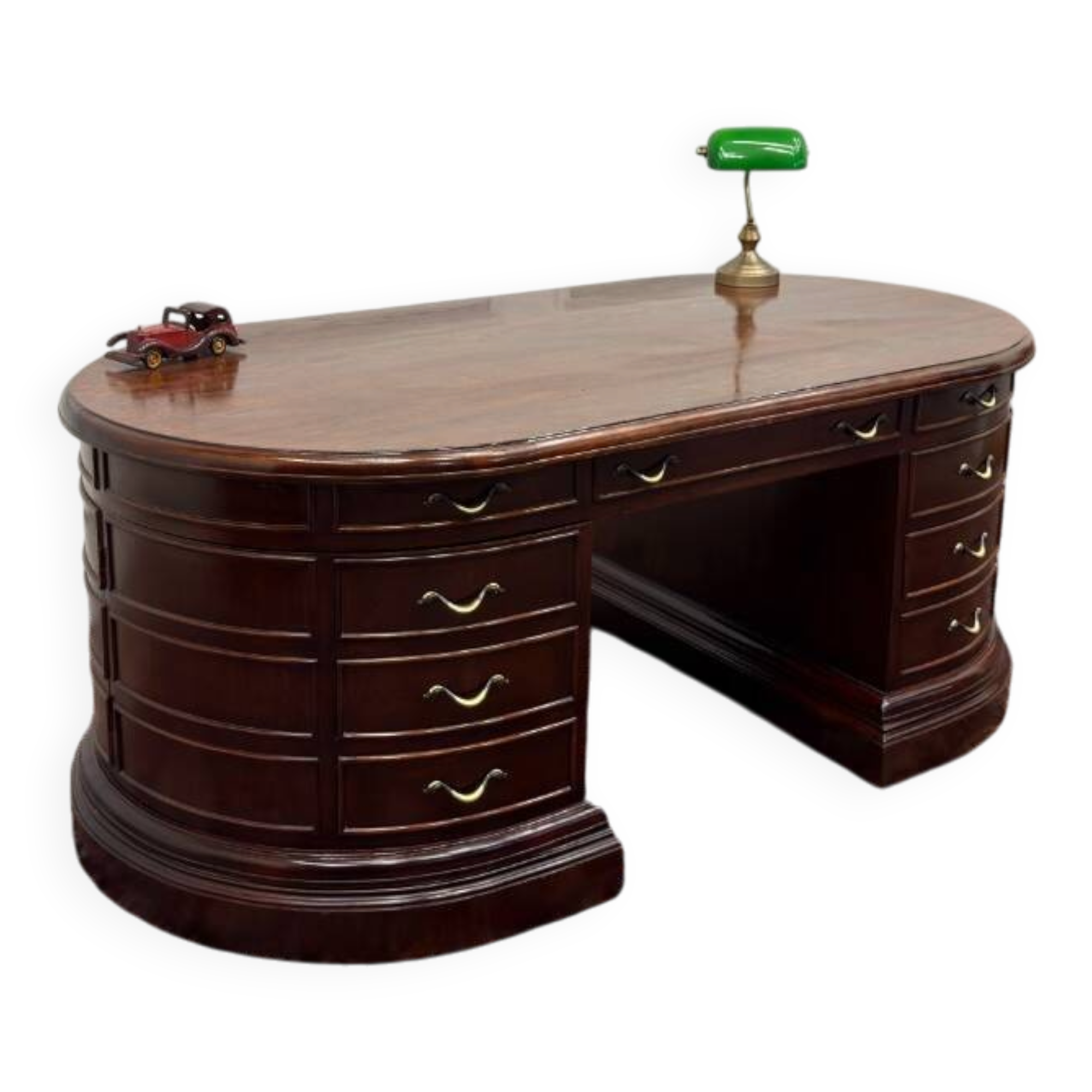 Large Classic English Oval Desk