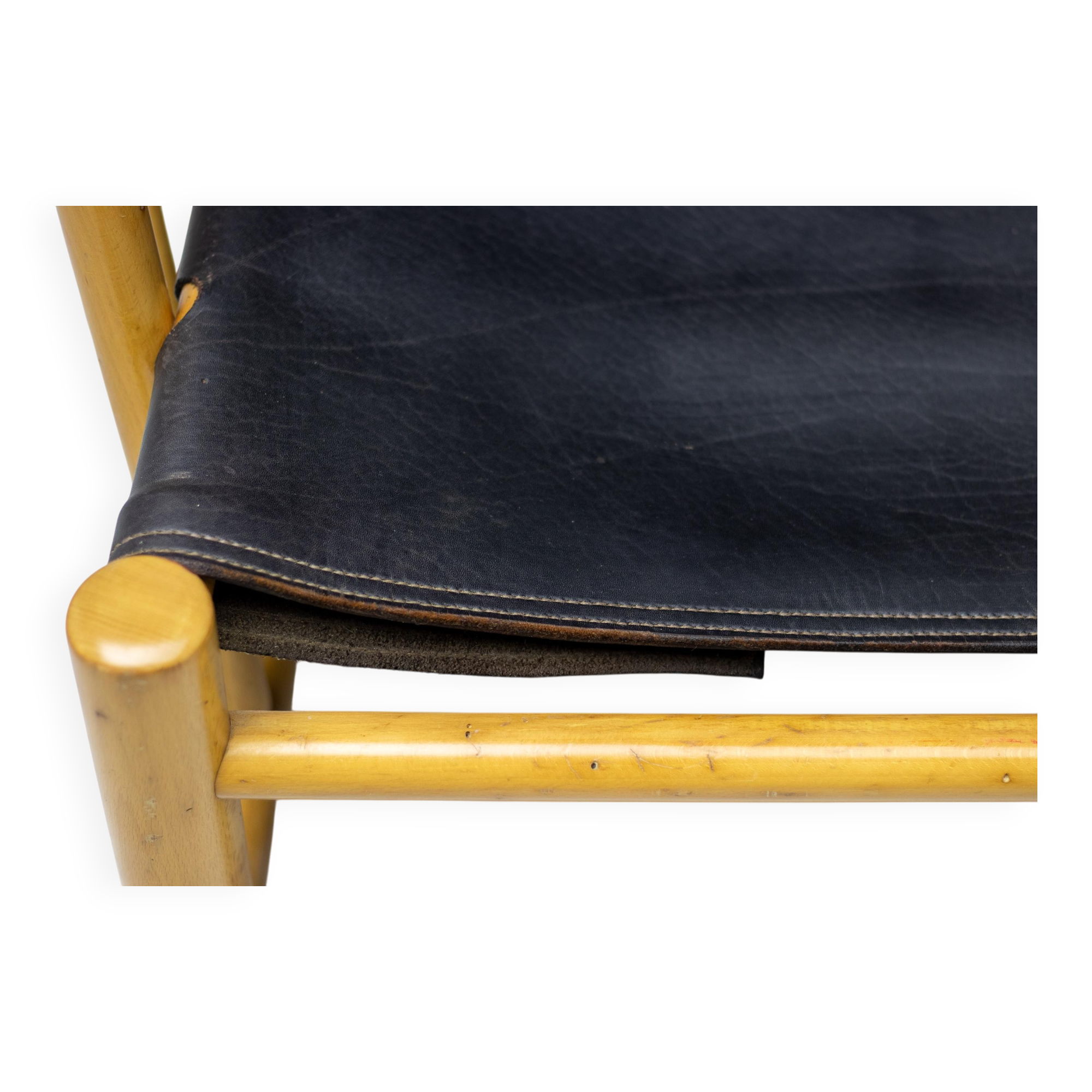 Piero Palange - G23 "Hoop" chair in Saddle black leather