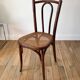 Baumann chair in turned wood and canning N33 early twentieth century